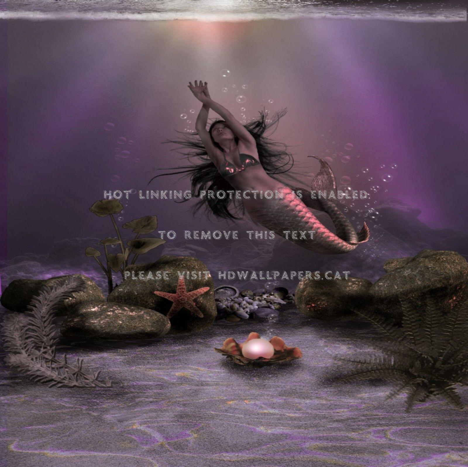1600x1597 pink mermaid seashells female ocean fantasy