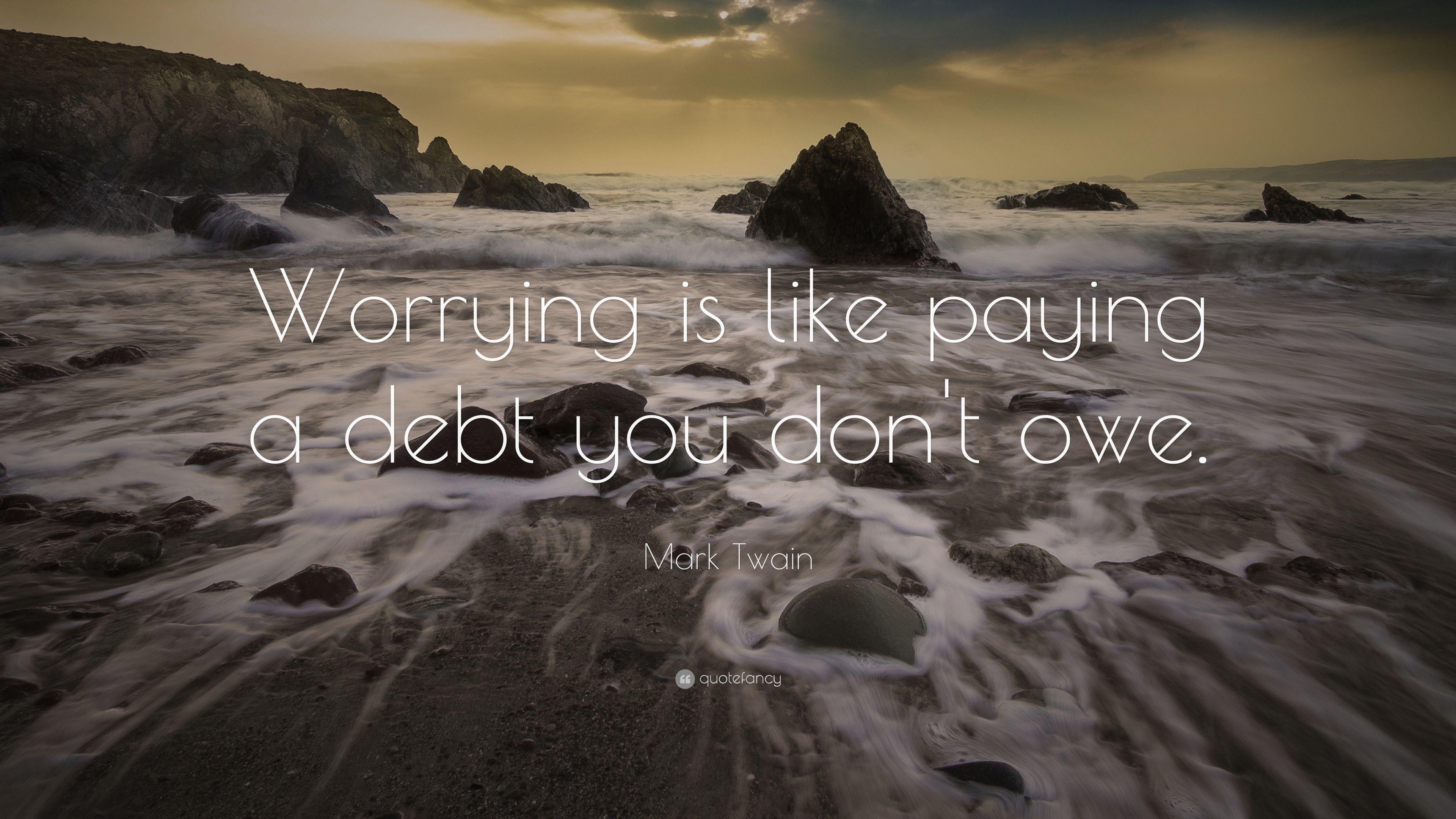 3840x2160 Mark Twain Quote About Worry .