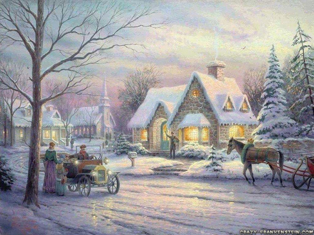 1024x768 Old Fashioned / Vintage Christmas wallpaper