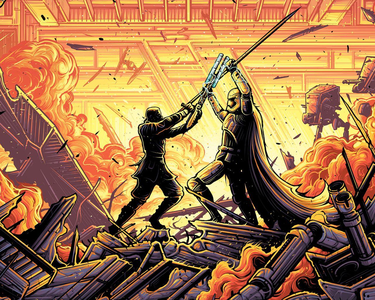 1280x1024 Finn And Captain Phasma In Star Wars The Last Jedi Artwork 1280x1024 Resolution HD 4k Wallpaper, Image, Background, Photo and Picture