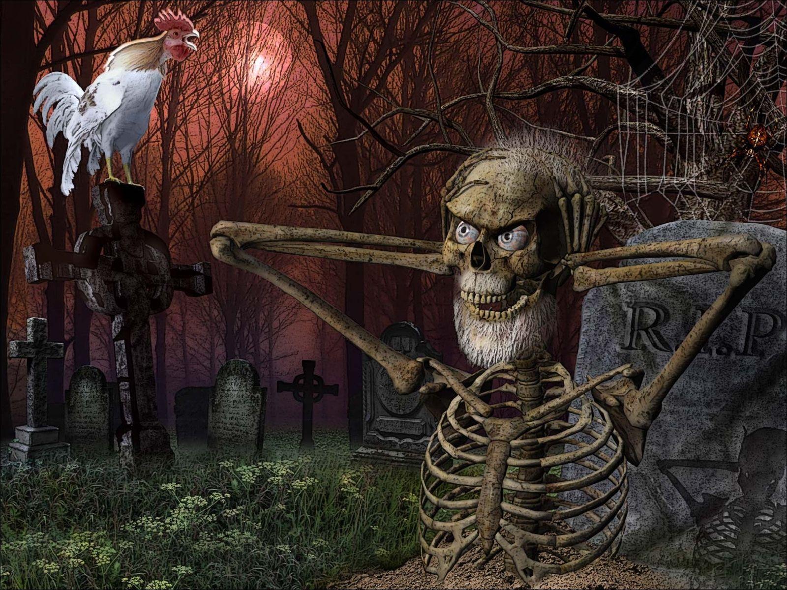 1600x1200 Halloween Skull Wallpaper