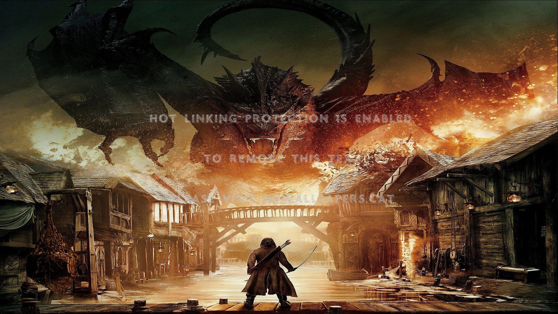 1920x1080 bard smaug hobbit dragon entertainment