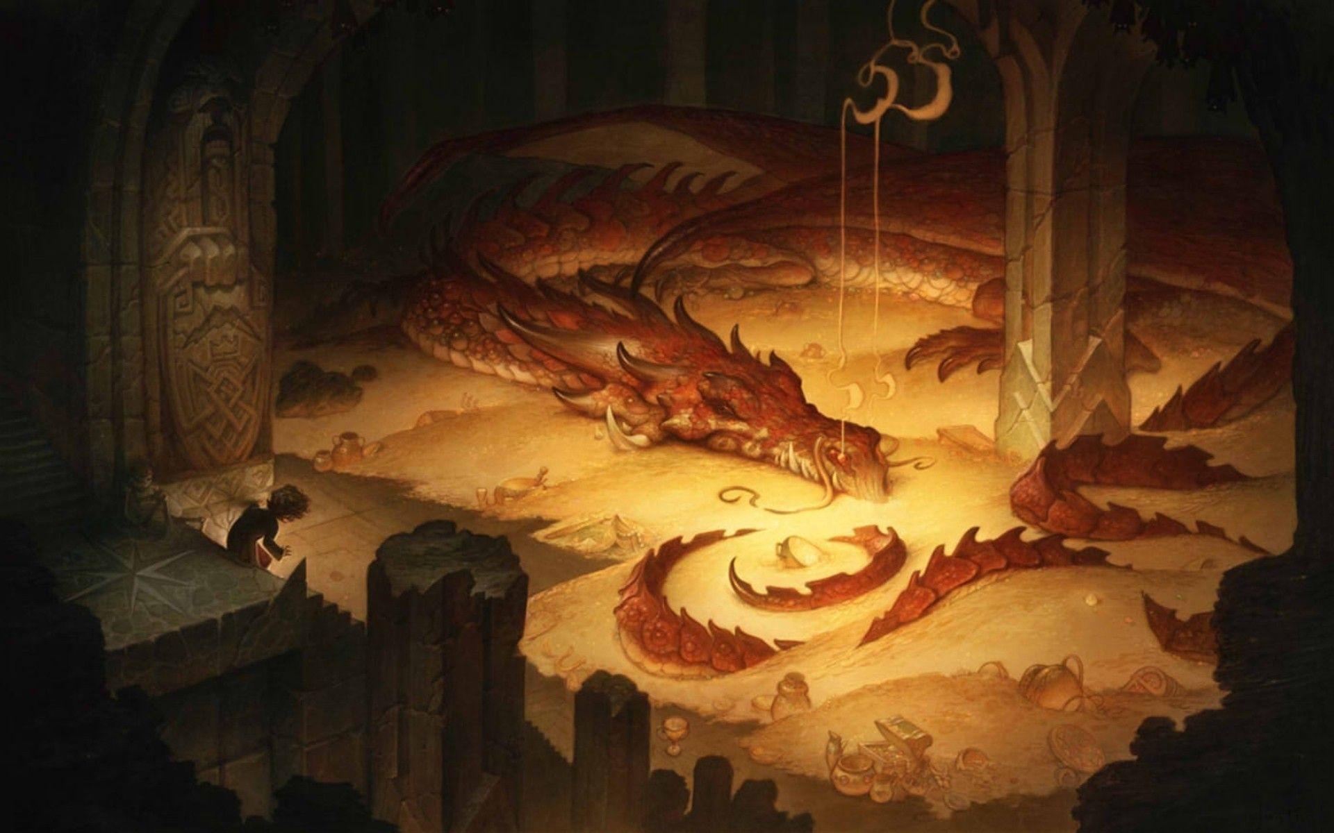 1920x1200 1920x1080 fantasy art dragon smaug the hobbit wallpaper JPG 341 kB