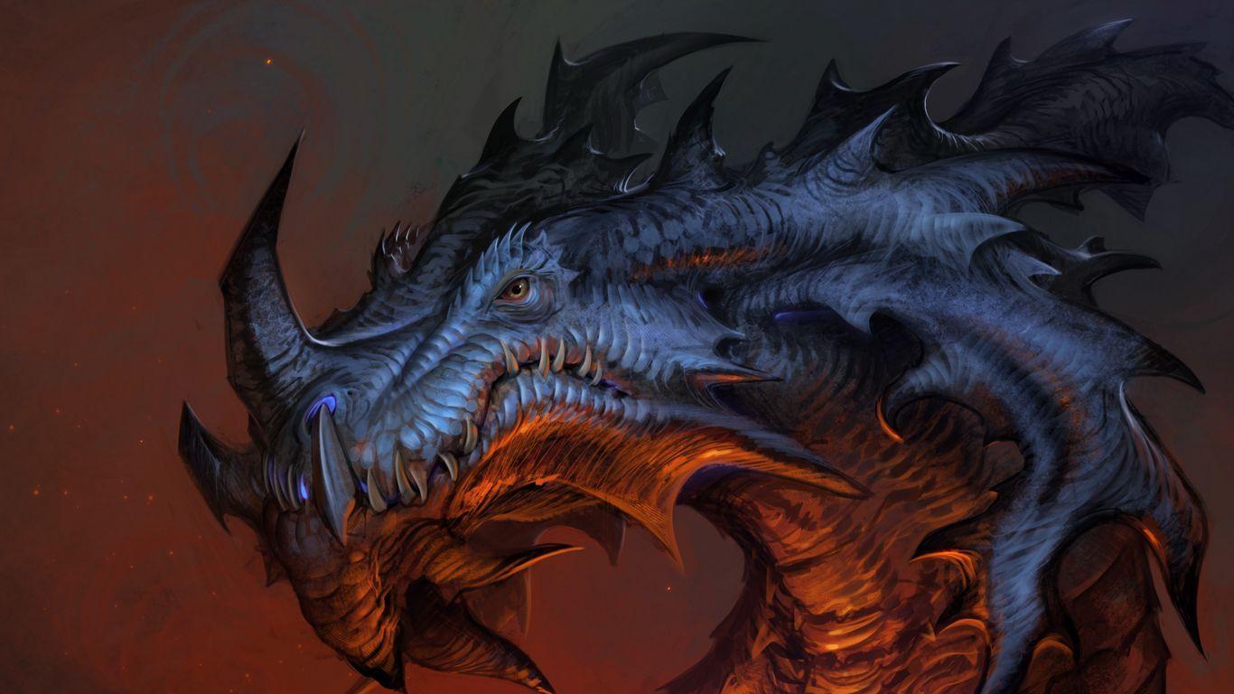 1366x768 Download wallpaper 1366x768 smaug, dragon, fantasy, art tablet, laptop HD background
