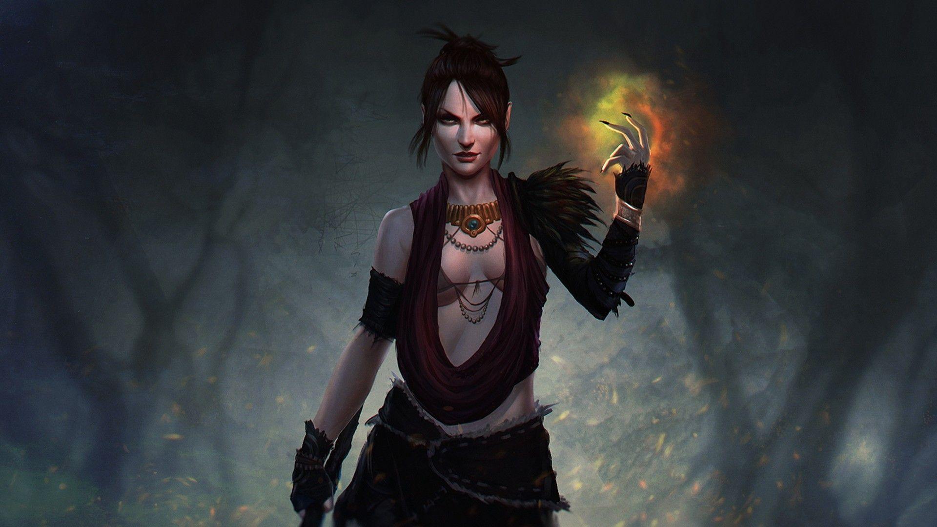 1920x1080 Anime Witch Wallpaper Age Morrigan Art