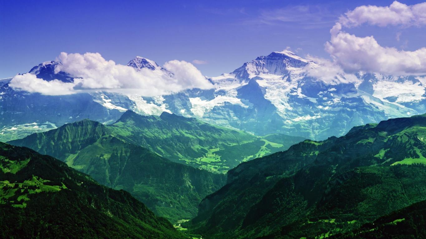 1366x768 Full HD Bernese Swiss Alps Nature Mountain Wallpaper 99NatureWallpaper