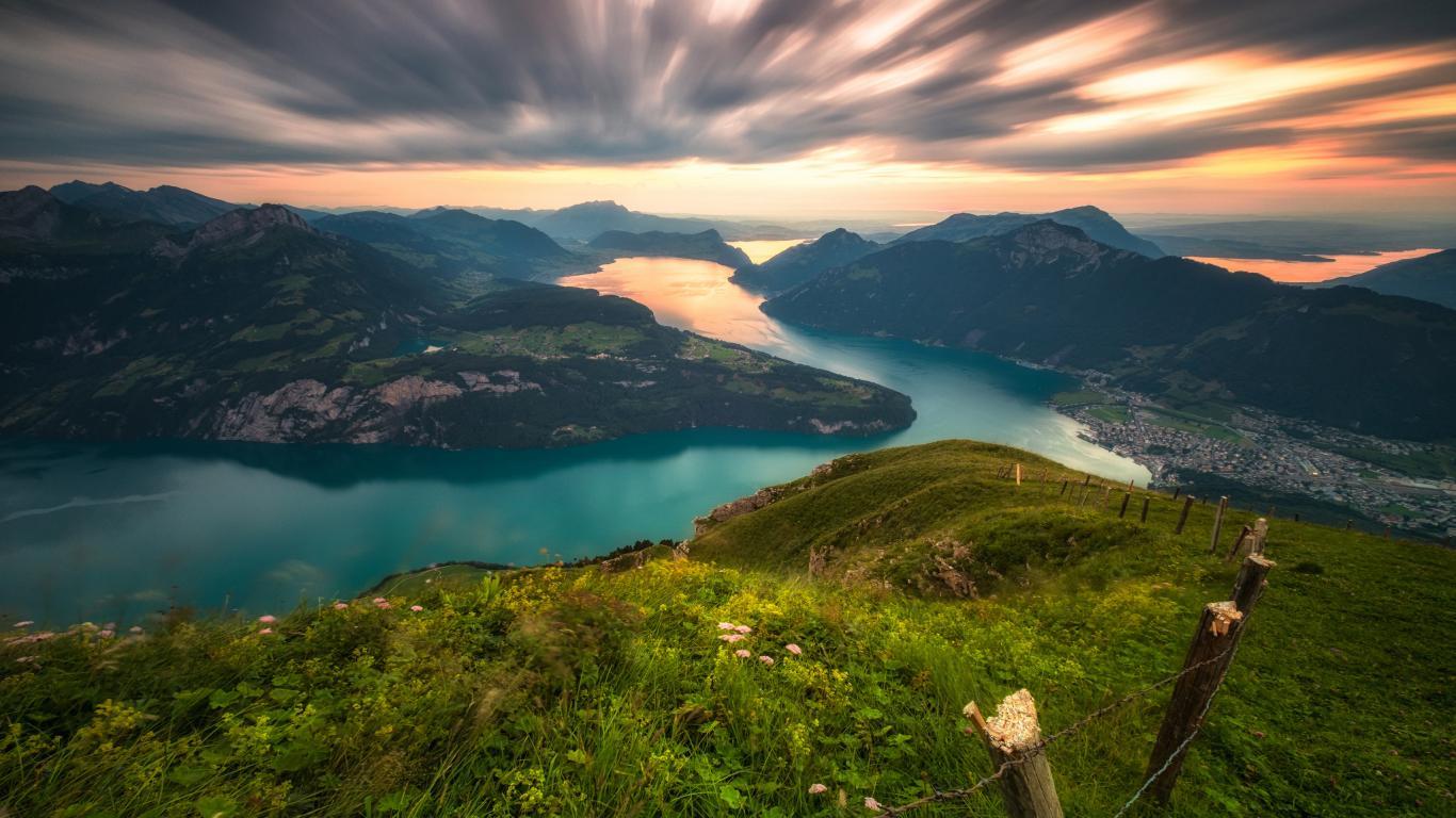 1366x768 2K Landscape, Swiss Alps Nature Mountain Wallpaper 99NatureWallpaper