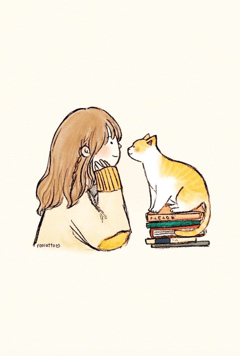 810x1200 Cute illustrations & drawings. Cats art drawing, Cat sketch, Cute illustration