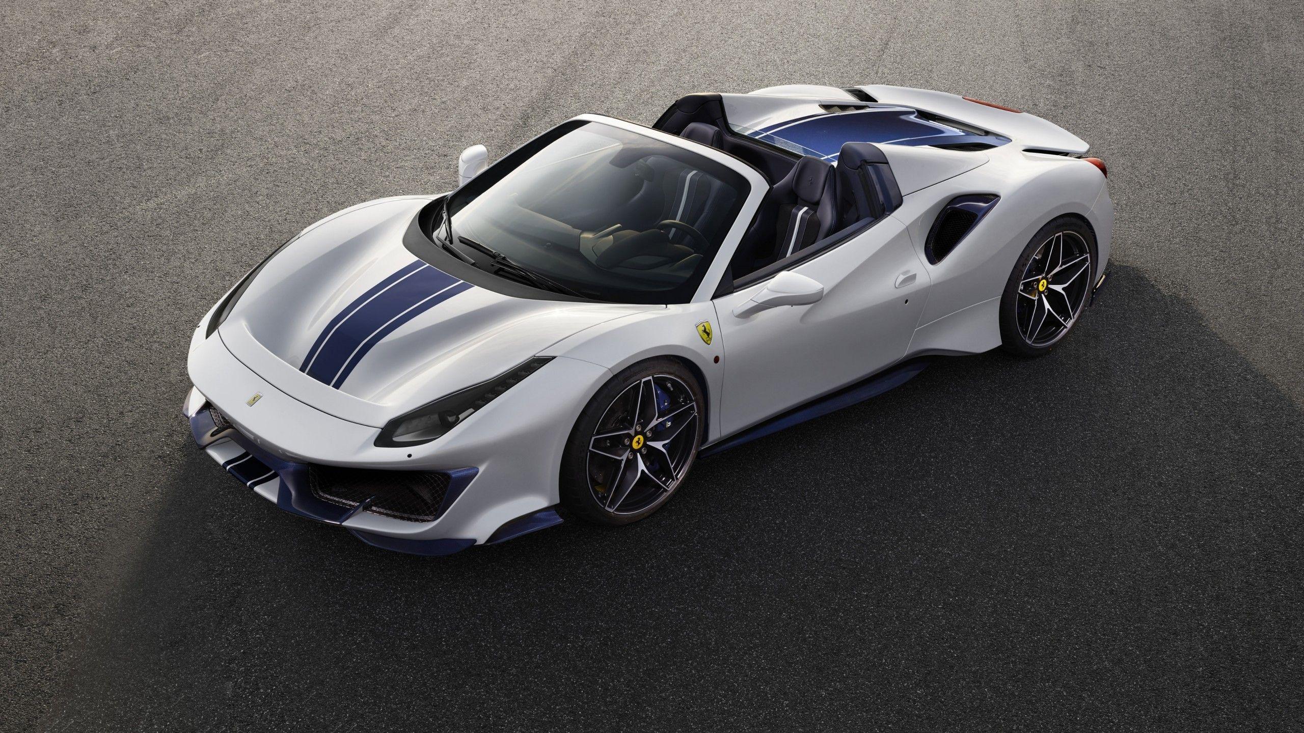 2560x1440 Download 2560x1440 Ferrari 488 Spider, White Supercars Wallpaper for iMac 27 inch