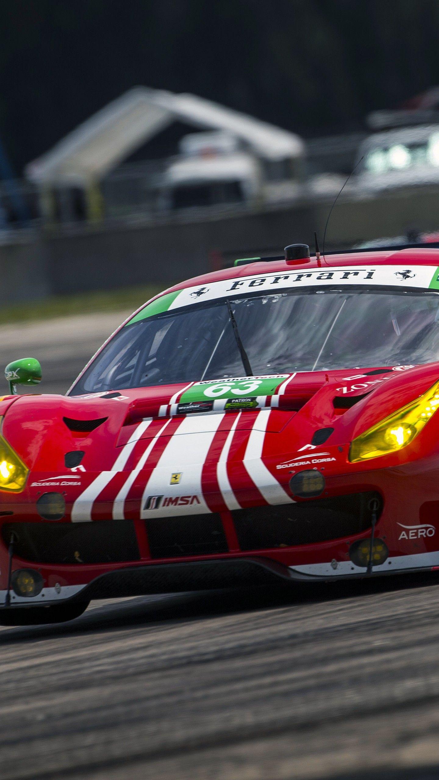 1440x2560 Wallpaper Ferrari 488 GTE, sport cars, race cars, red, Cars & Bikes