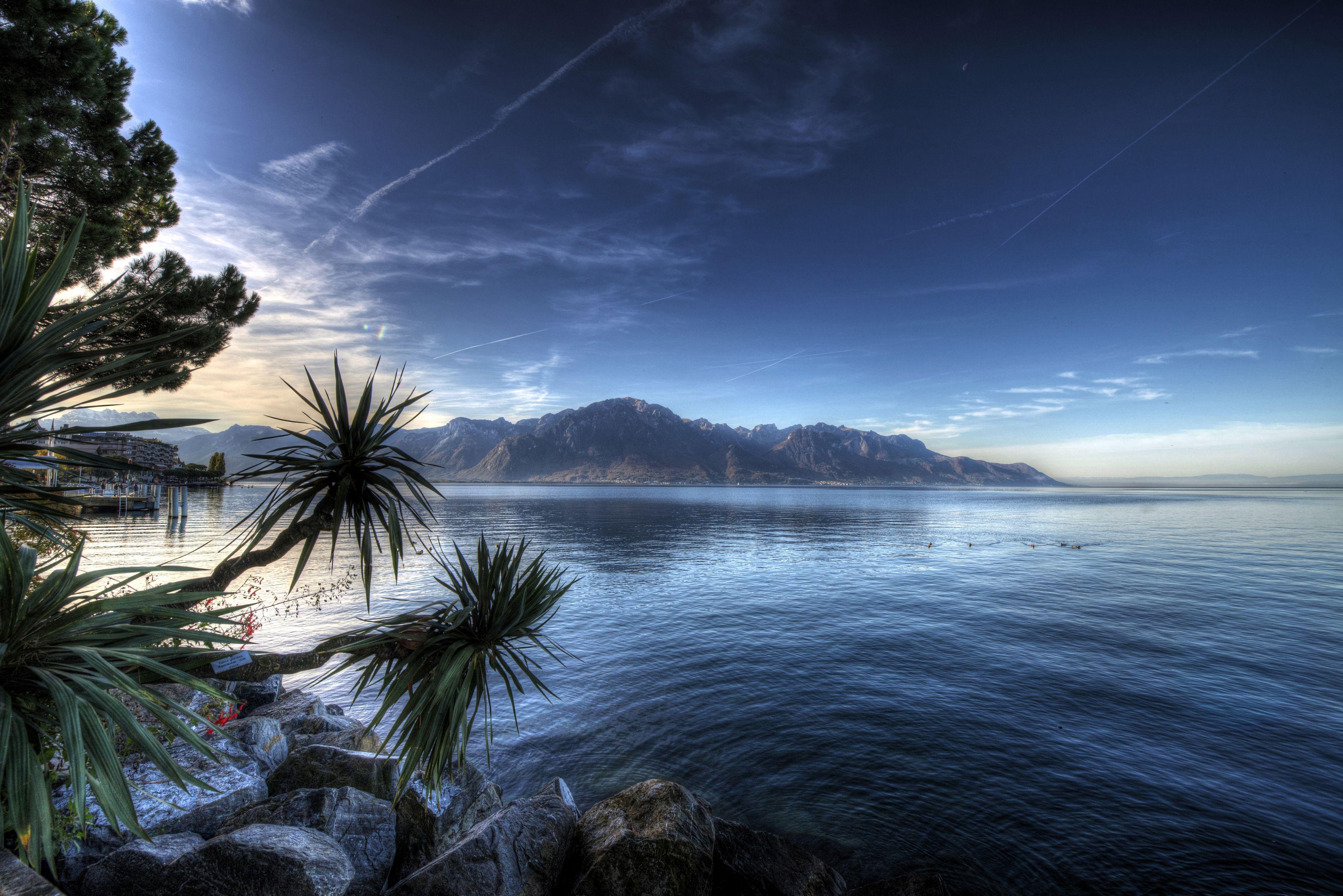 3700x2470 Montreux Lake Switzerland 4k, HD Nature, 4k Wallpaper, Image, Background, Photo and Picture