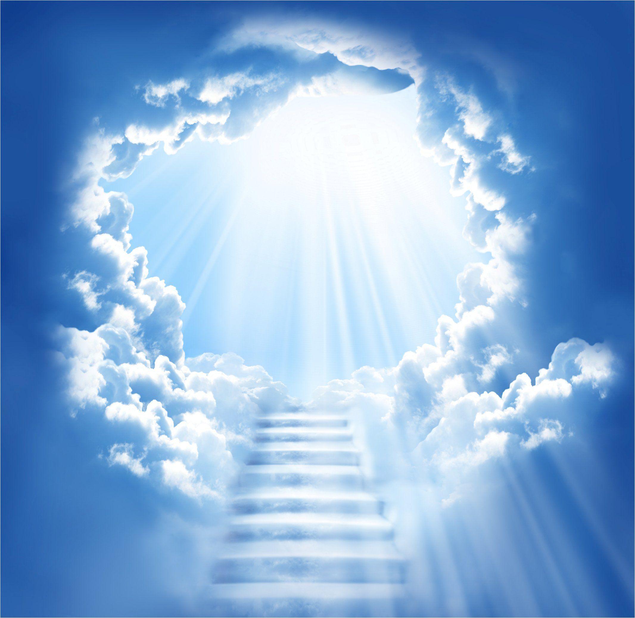  CSFOTO 5x7ft Stairway to Heaven Backdrop Kingdom Backdrop  Paradise Stairs Holy Sky Clouds Dove Background Church Event Background  Angel Wings Backdrop Memorial Backdrop for Funeral : Electronics