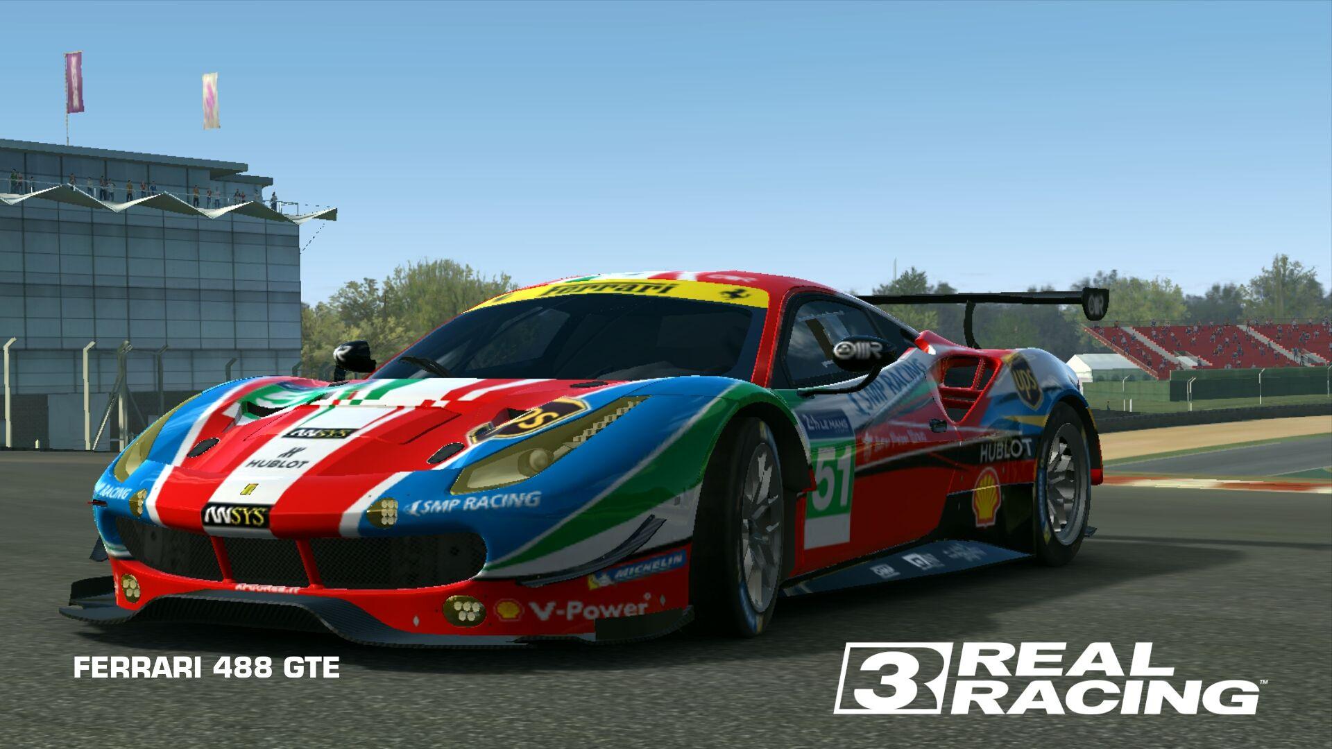 1920x1080 FERRARI 488 GTE (2016). Real Racing 3