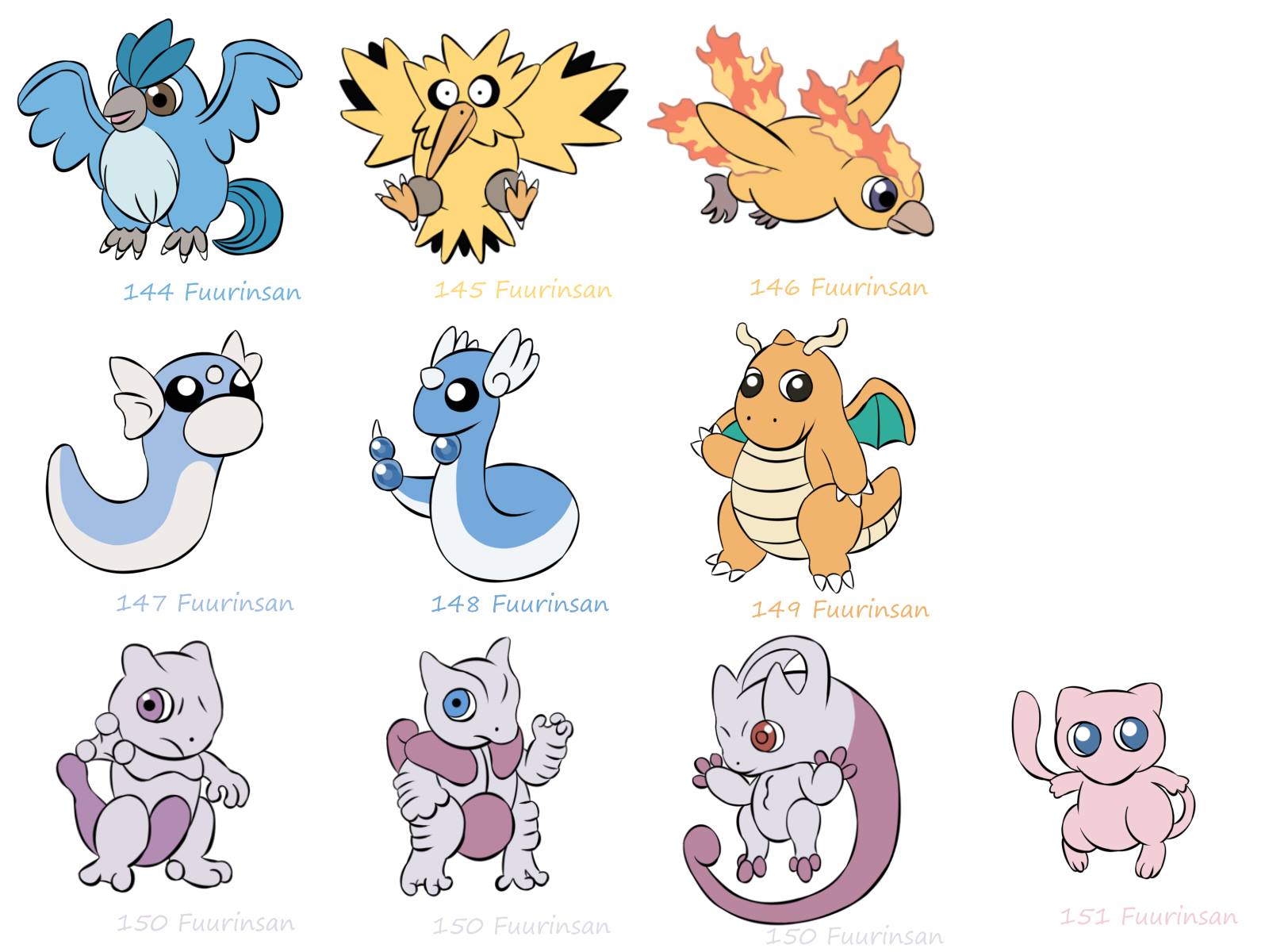 1600x1200 Fat Round Cute (Legendary & Mythical) Pokemon 144 151 Articuno