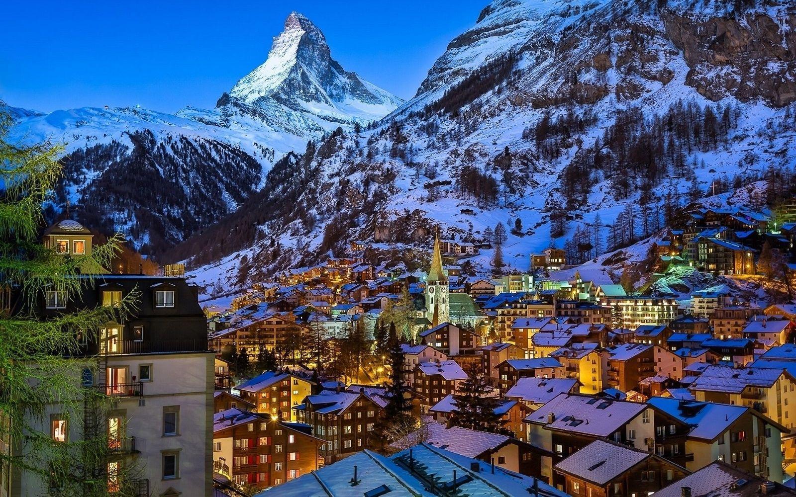 1600x1000 Switzerland Winter HD Wallpaper