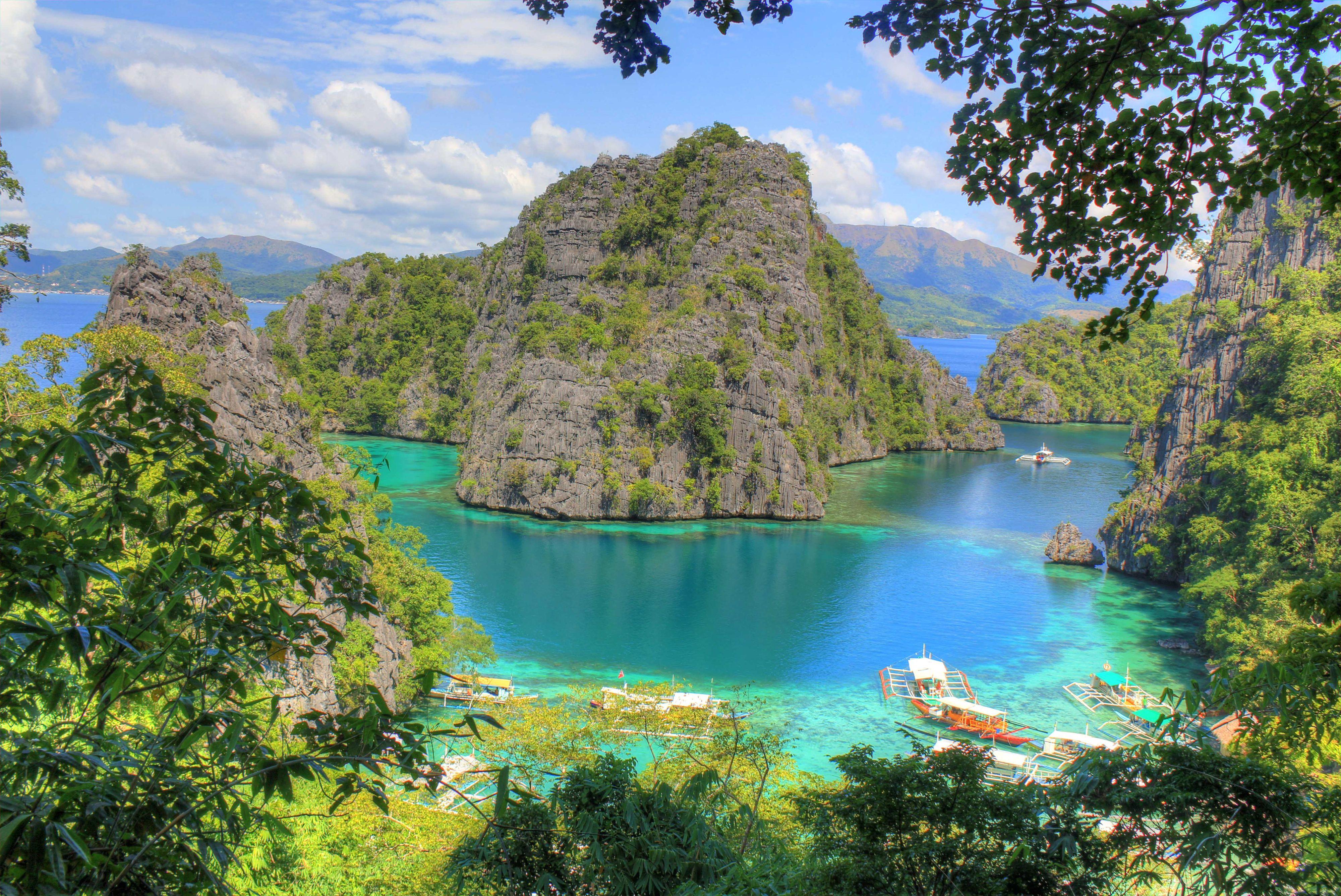4000x2673 Coron Island Earth Ocean Philippines Rock Sea wallpaperx2673