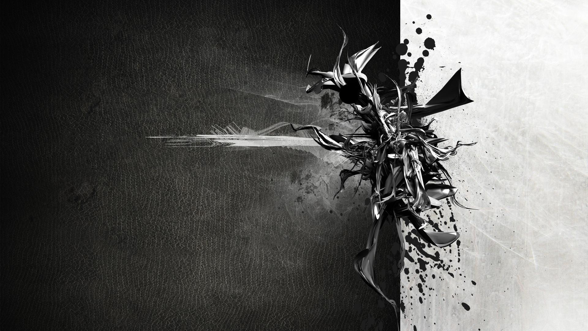 1920x1080 Abstract Black And White Wallpaper
