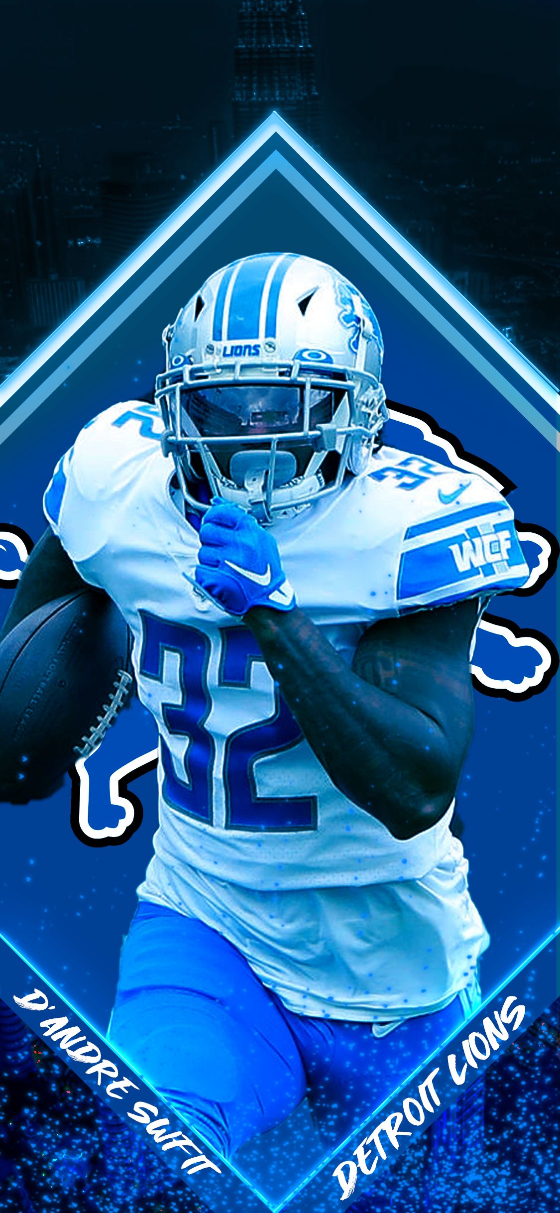 1125x2436 I've embarked on a graphic design challenge to make a phone wallpaper for every team with a first round selection! (this is day seven) Next up, the Lions!
