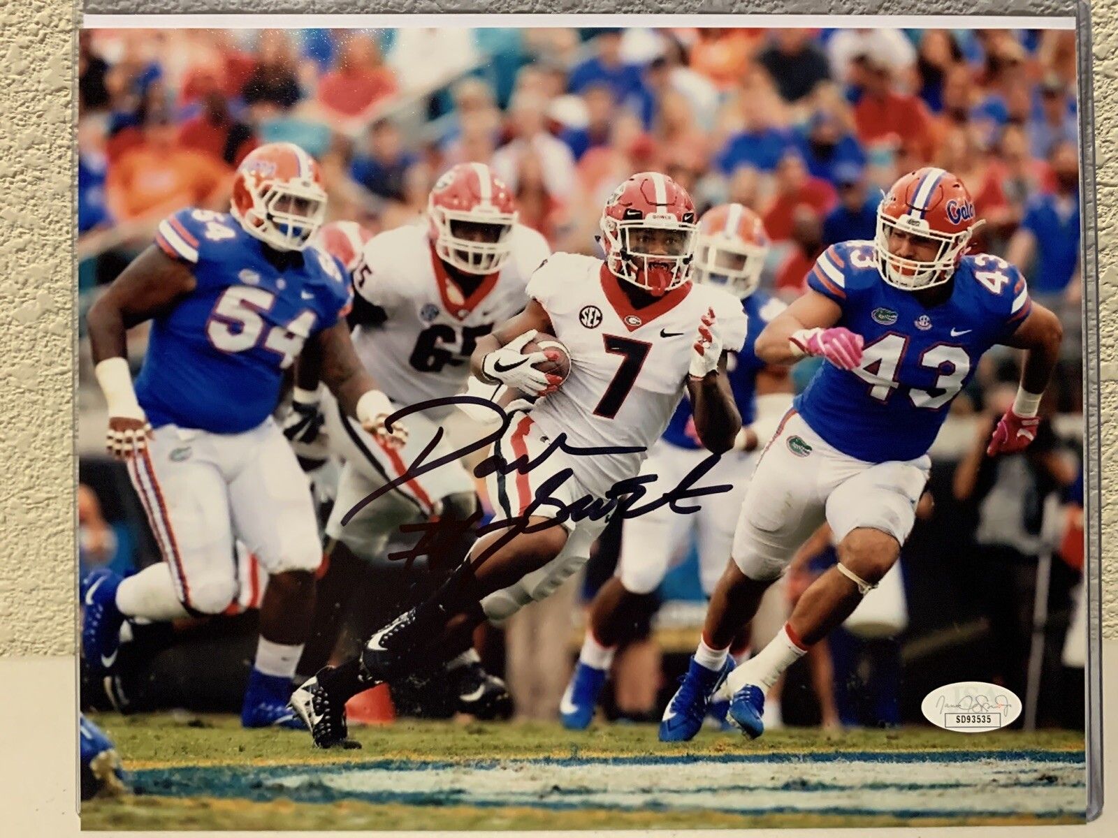 1600x1200 D'Andre Swift Autographed Signed Georgia Bulldogs 8x10 Photo JSA