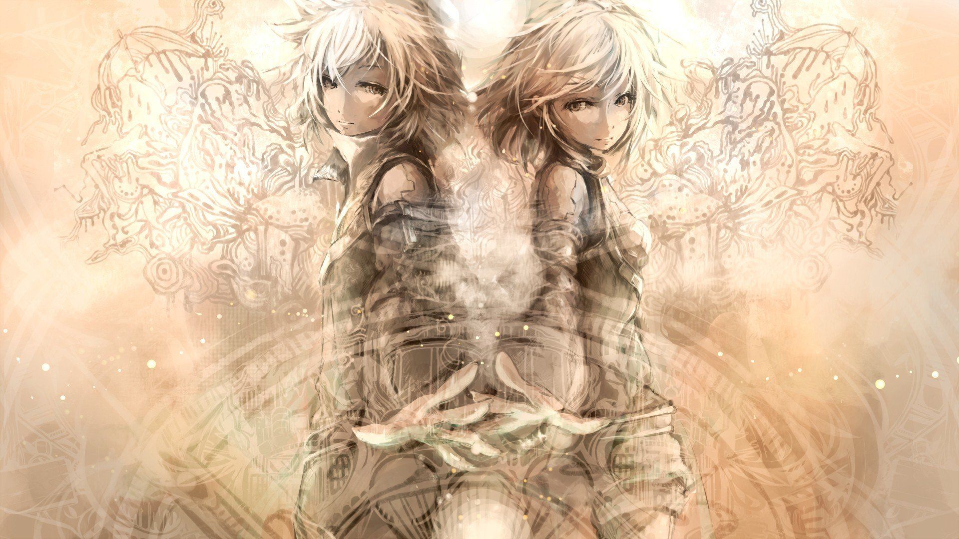 1920x1080 anime girls, Twins, Fantasy art Wallpaper HD / Desktop and Mobile Background