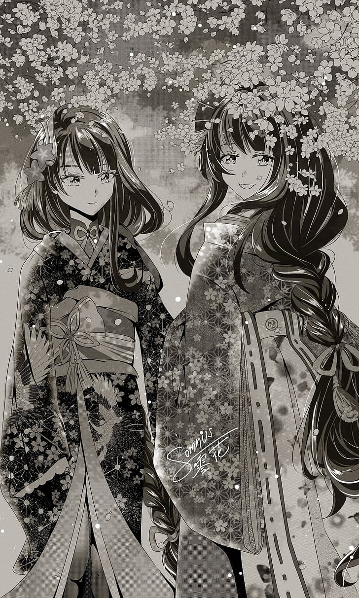 728x1213 anime twins 1080P, 2K, 4K, 5K HD wallpaper free download