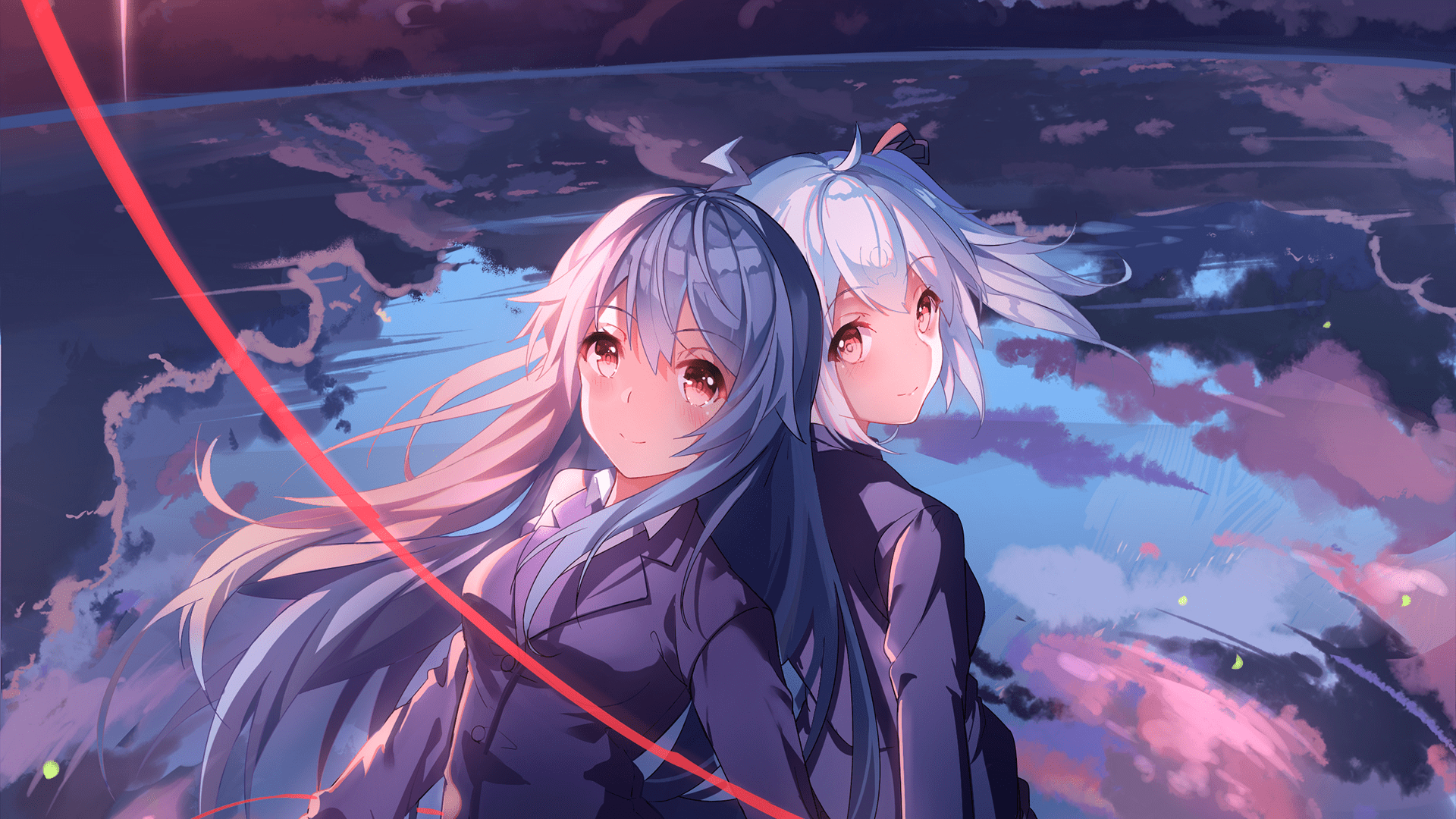 1920x1080 Ethereal Twins HD Anime Wallpaper by 叶璐の梦x1080