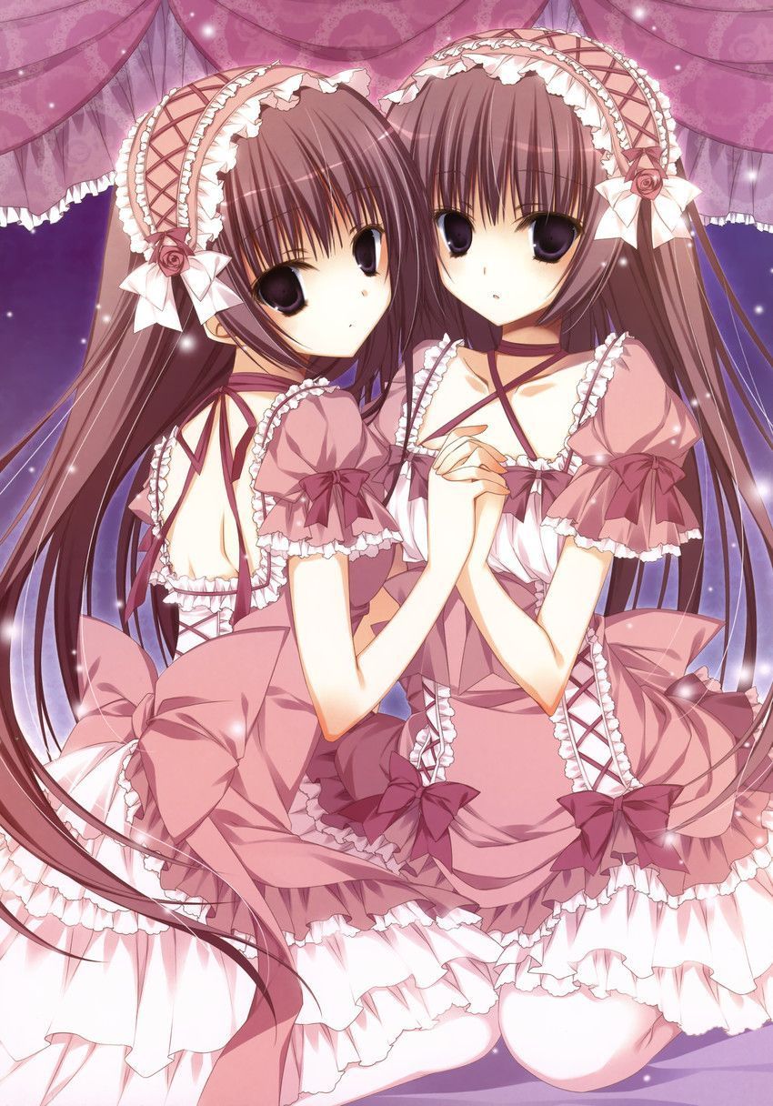 850x1216 Anime Twins Wallpaper