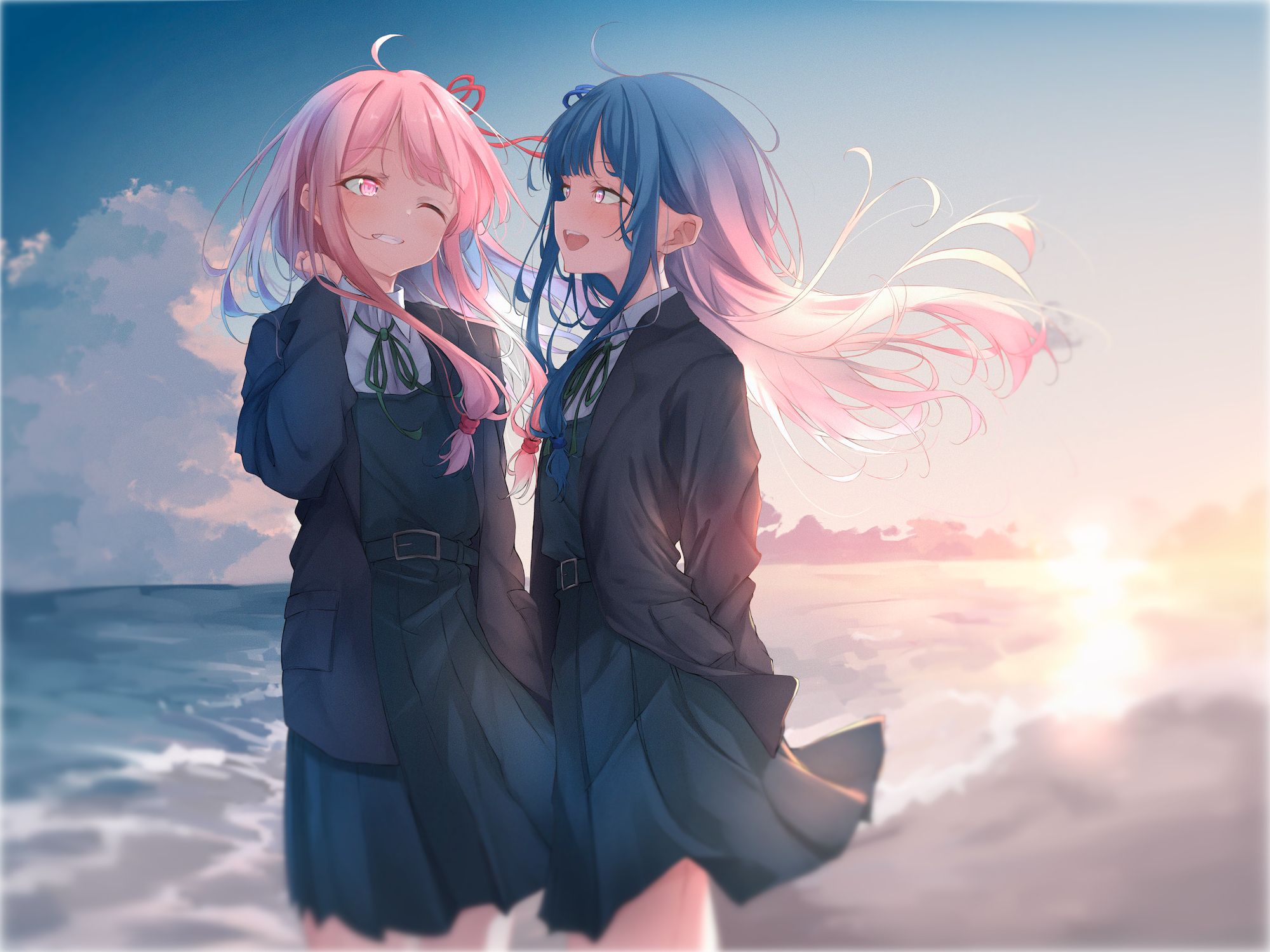 2000x1500 Kotonoha Twins by harmon luv Anime Image Board