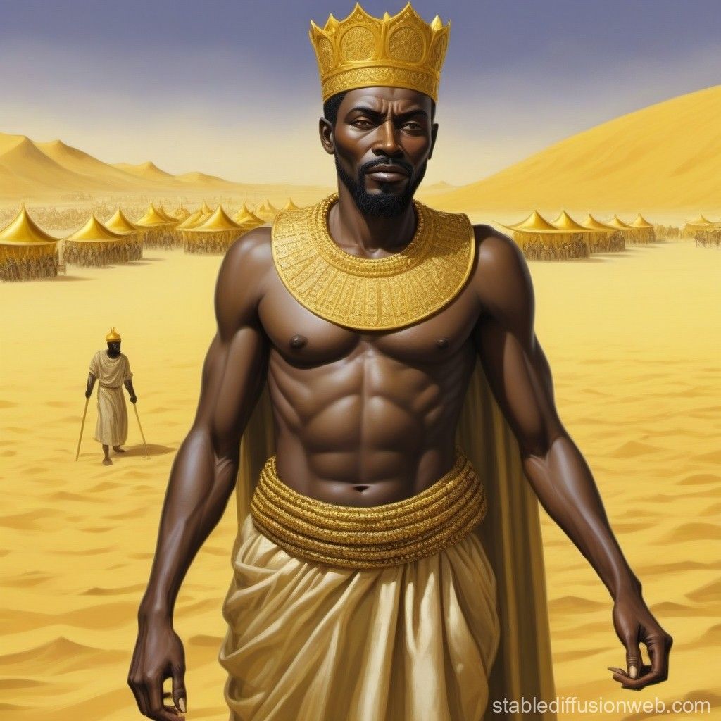 1024x1024 Mansa Musa's Golden Journey. Stable Diffusion Online