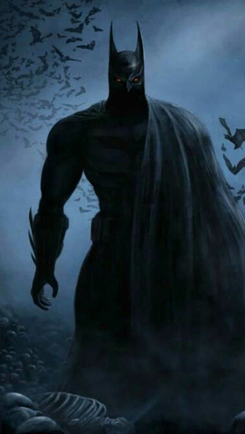 800x1416 HD batman scary wallpaper