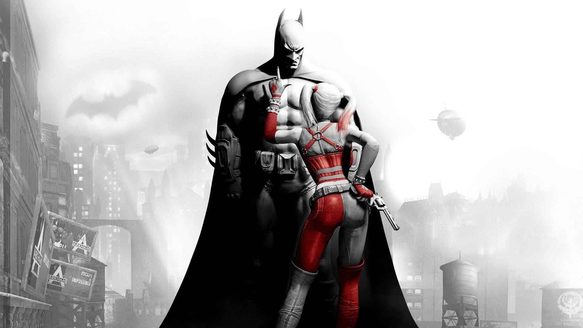 1920x1080 Download Batman and Harley Quinn join forces to eliminate evil. Wallpaper
