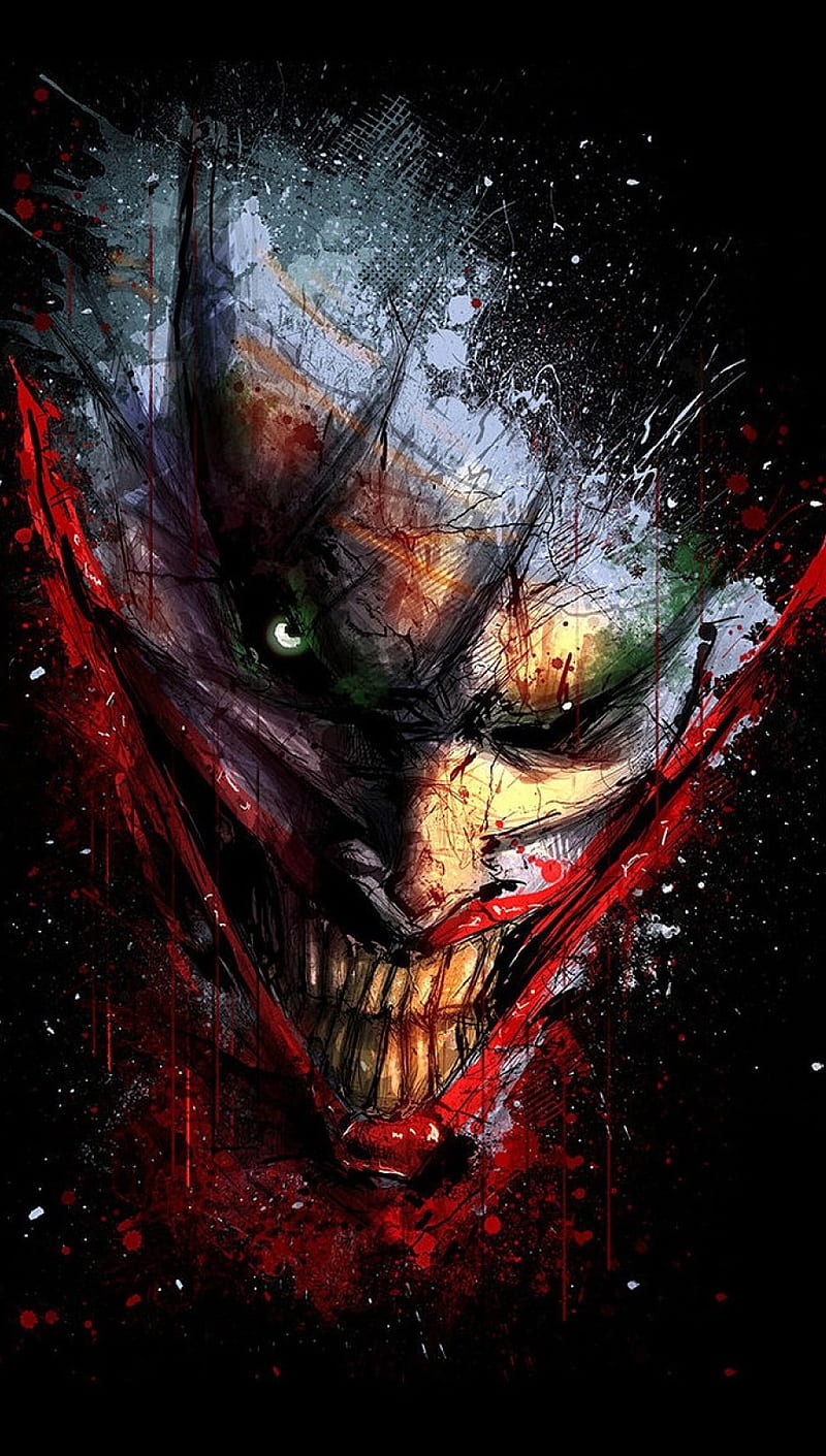 800x1411 Joker, bad, batman, smile, HD phone wallpaper