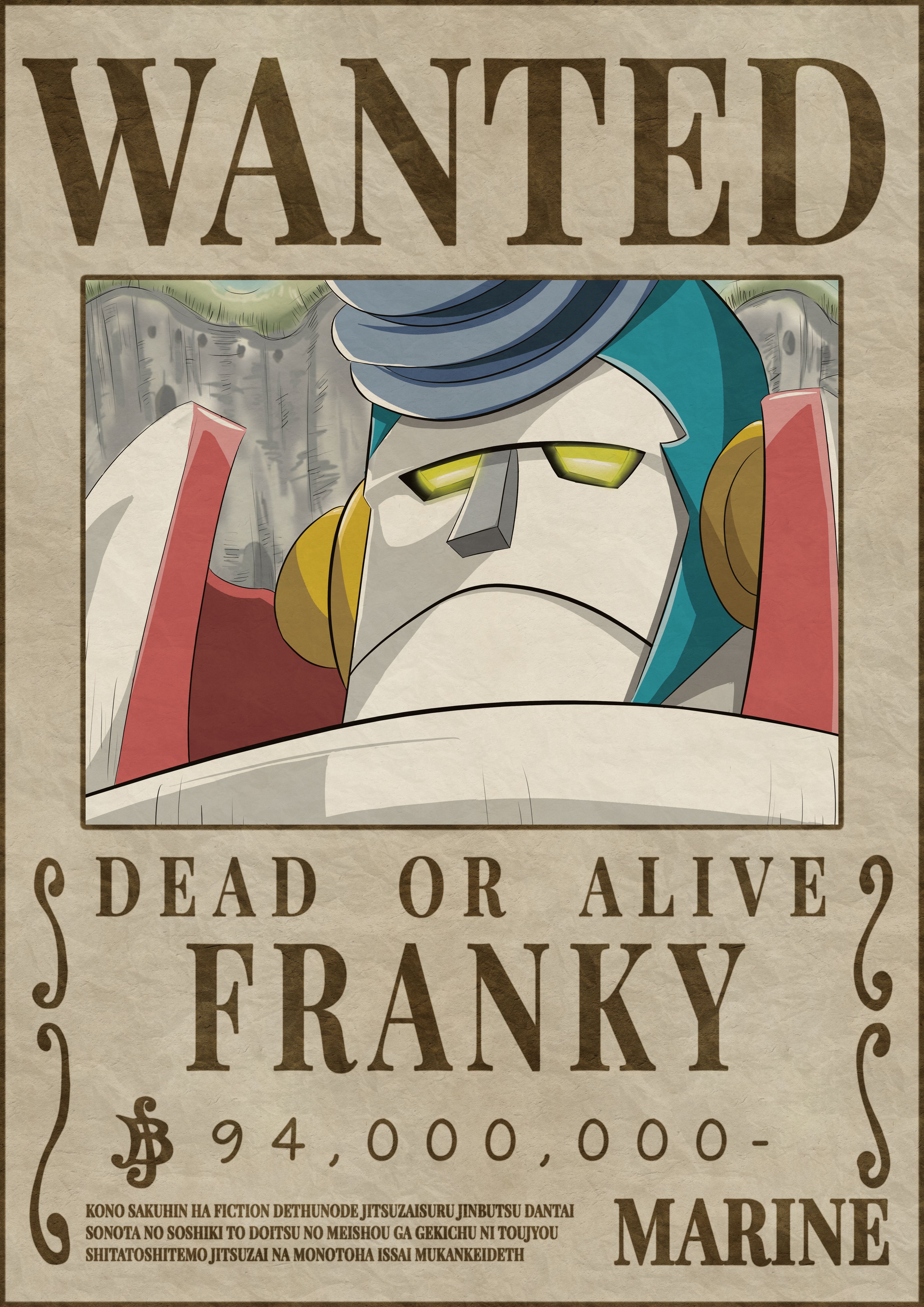 3508x4961 Franky Wanted Wallpaper
