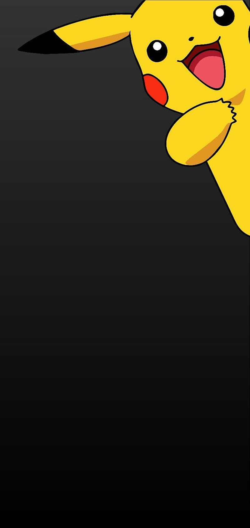 800x1687 Pikachu, black background, HD phone wallpaper