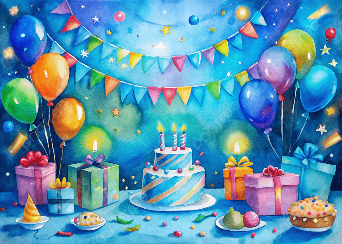 1200x857 Futuristic Blue Birthday Design With Creative Vibes, Born, Celebration, Happy Birthday Background Image And Wallpaper for Free Download