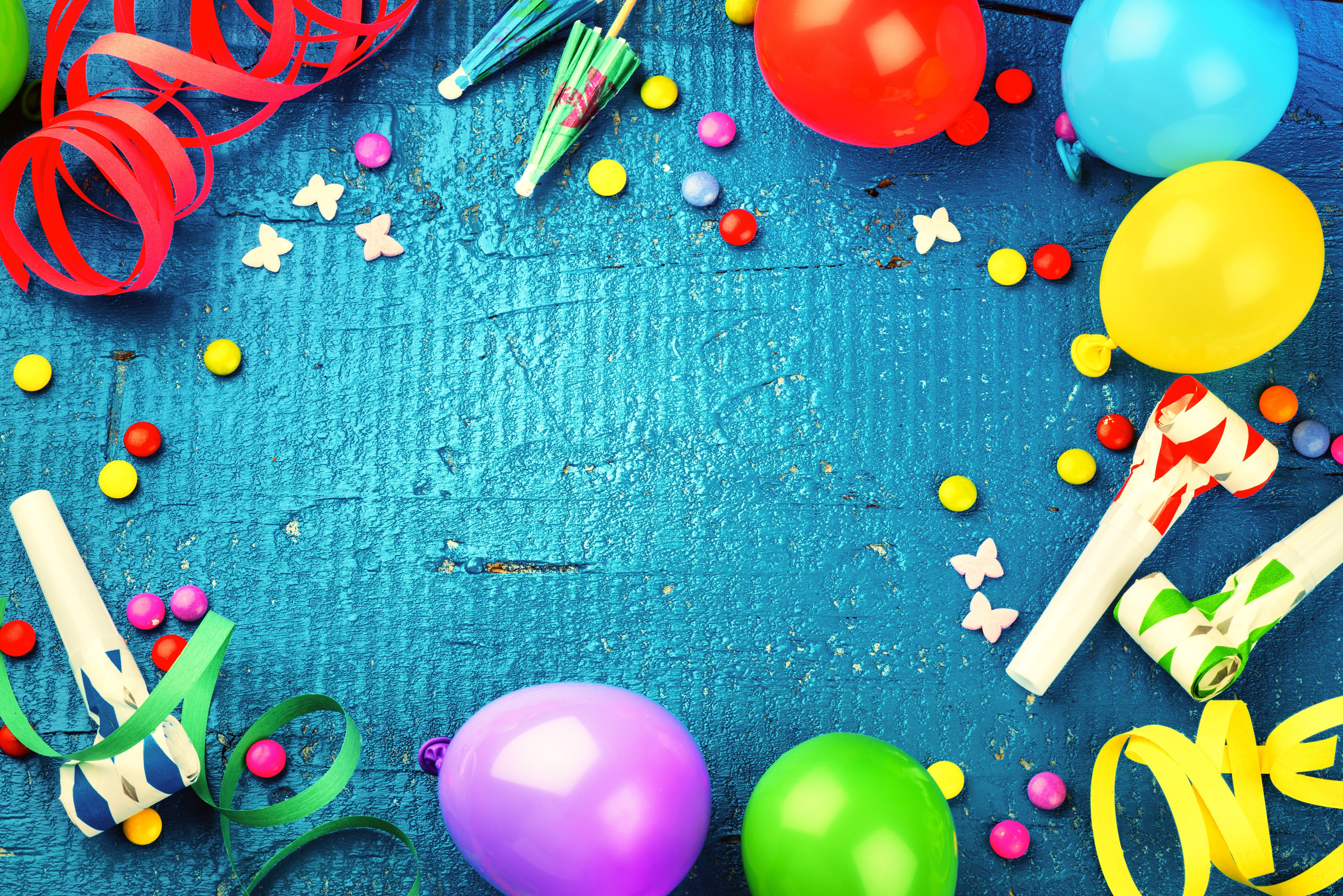 5520x3684 Wallpaper birthday, sweets, candy, decoration, holiday celebration, decoration, Happy Birthday, balloons for mobile and desktop, section праздники, resolution 5520x3684