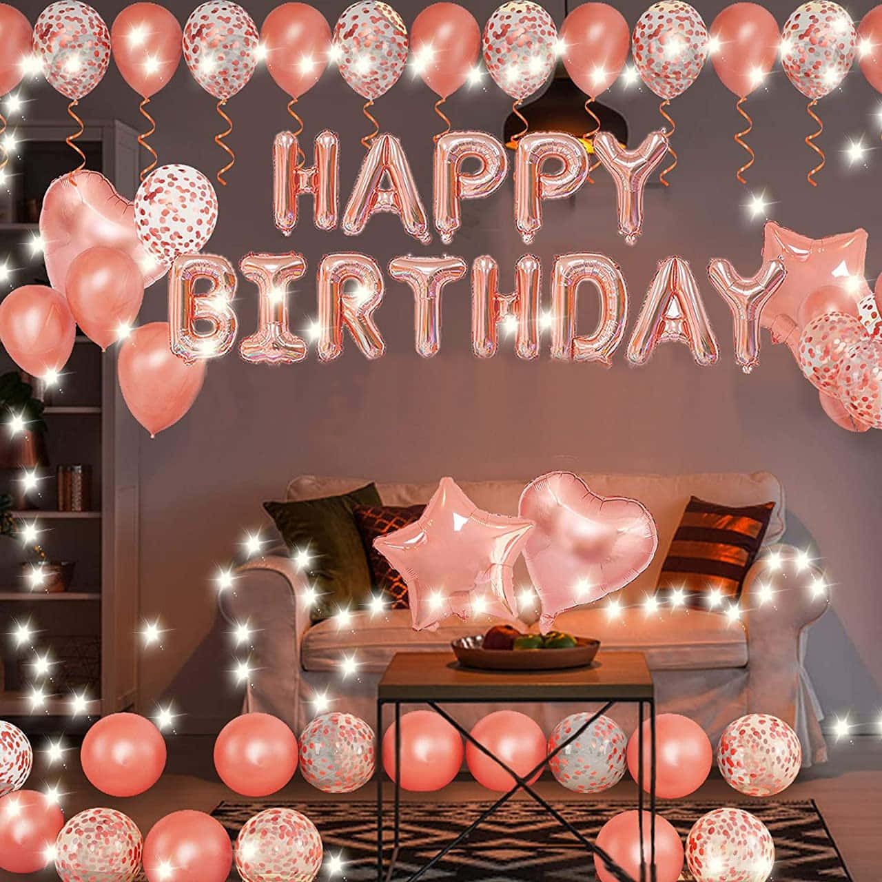 1280x1280 Download Birthday Party Background Pink Decorative Balloon Background