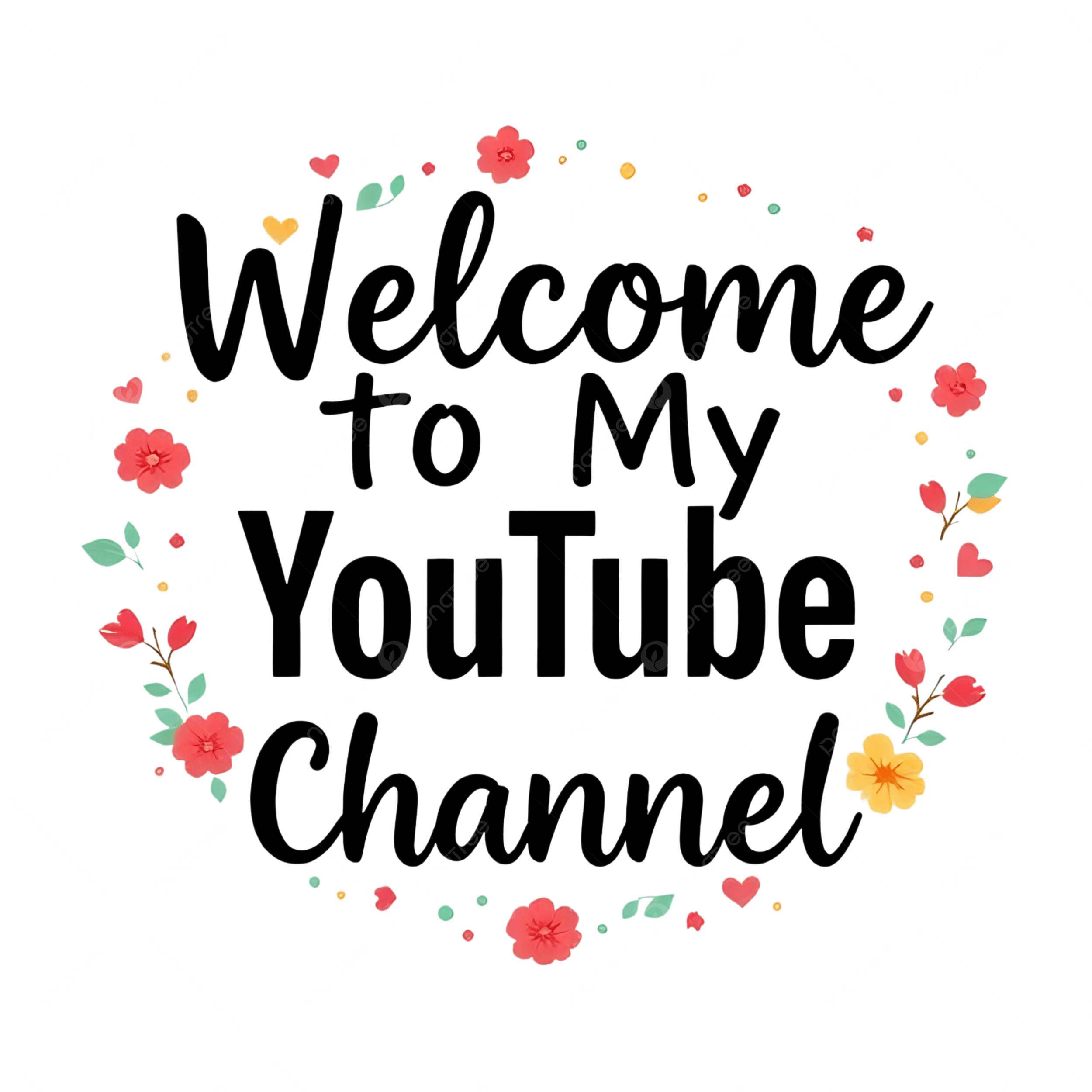 2500x2500 Welcome To My Youtube Channel, Welcome, Youtube Channel, My Youtube Channel PNG Transparent Image and Clipart for Free Download