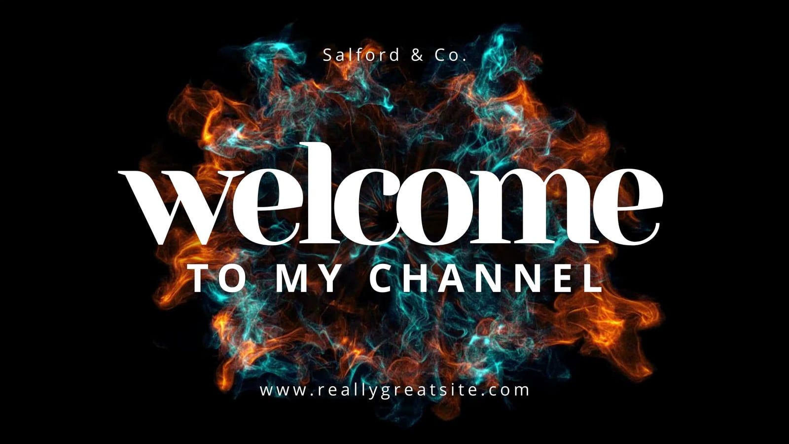1600x900 Black and Orange Modern Welcome to My Channel Video