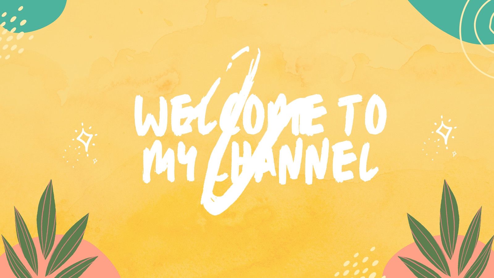 1600x900 Colorful Organic Shape Welcome To My Channel YouTube Intro