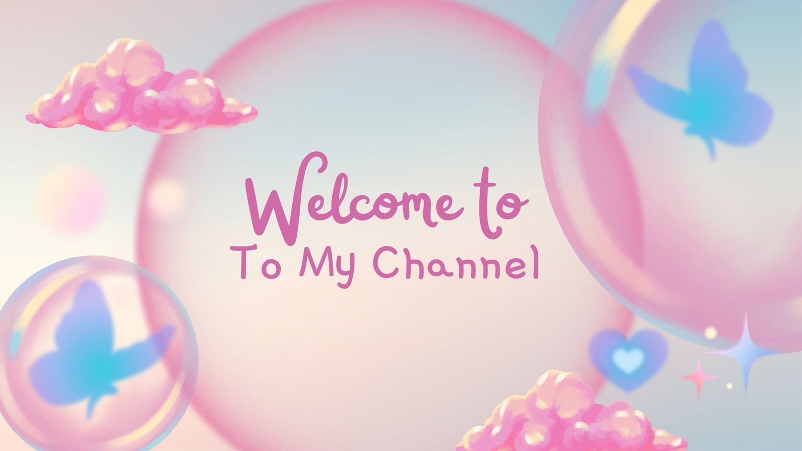 1600x900 Pink Blue Dreamy Welcome to My Channel Video