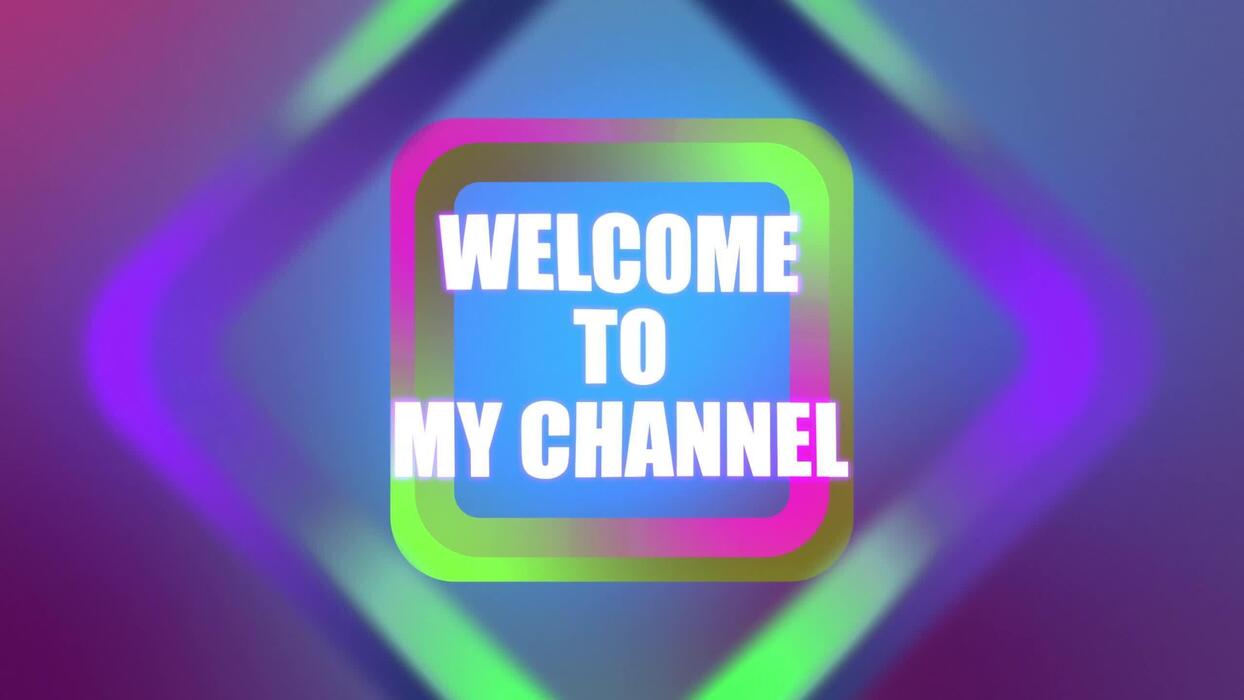 1244x700 WELCOME TO MY CHANNEL LIQUID TITLE WITH GRADIENT SHAPE BACKGROUND