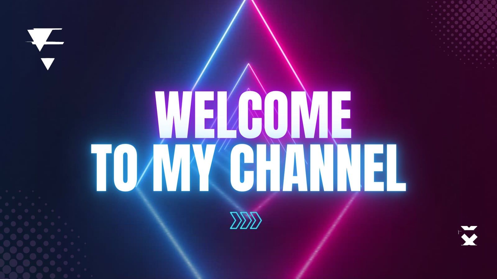 1600x900 Black Neon Welcome to My Channel Video