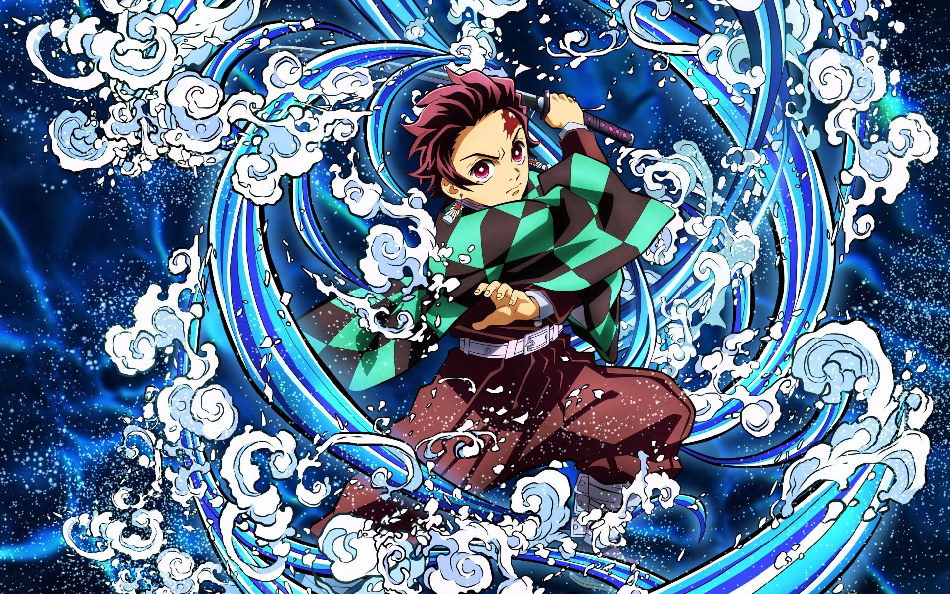 1920x1200 Demon Slayer Tanjiro Kamado Water Breathing 5K Wallpaper