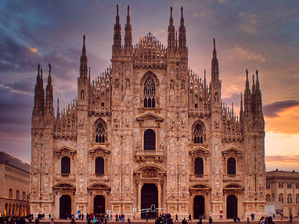 1024x768 Il Duomo (Milan Cathedral). Milan Cathedral (Italian: Duomo