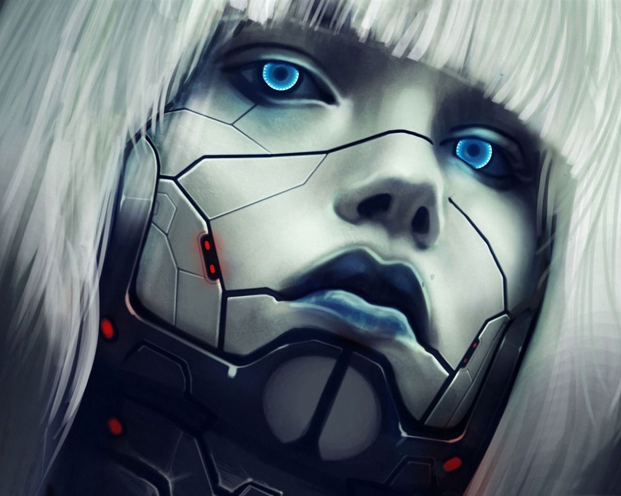 1280x1024 Robot Face Design HD Wallpaper