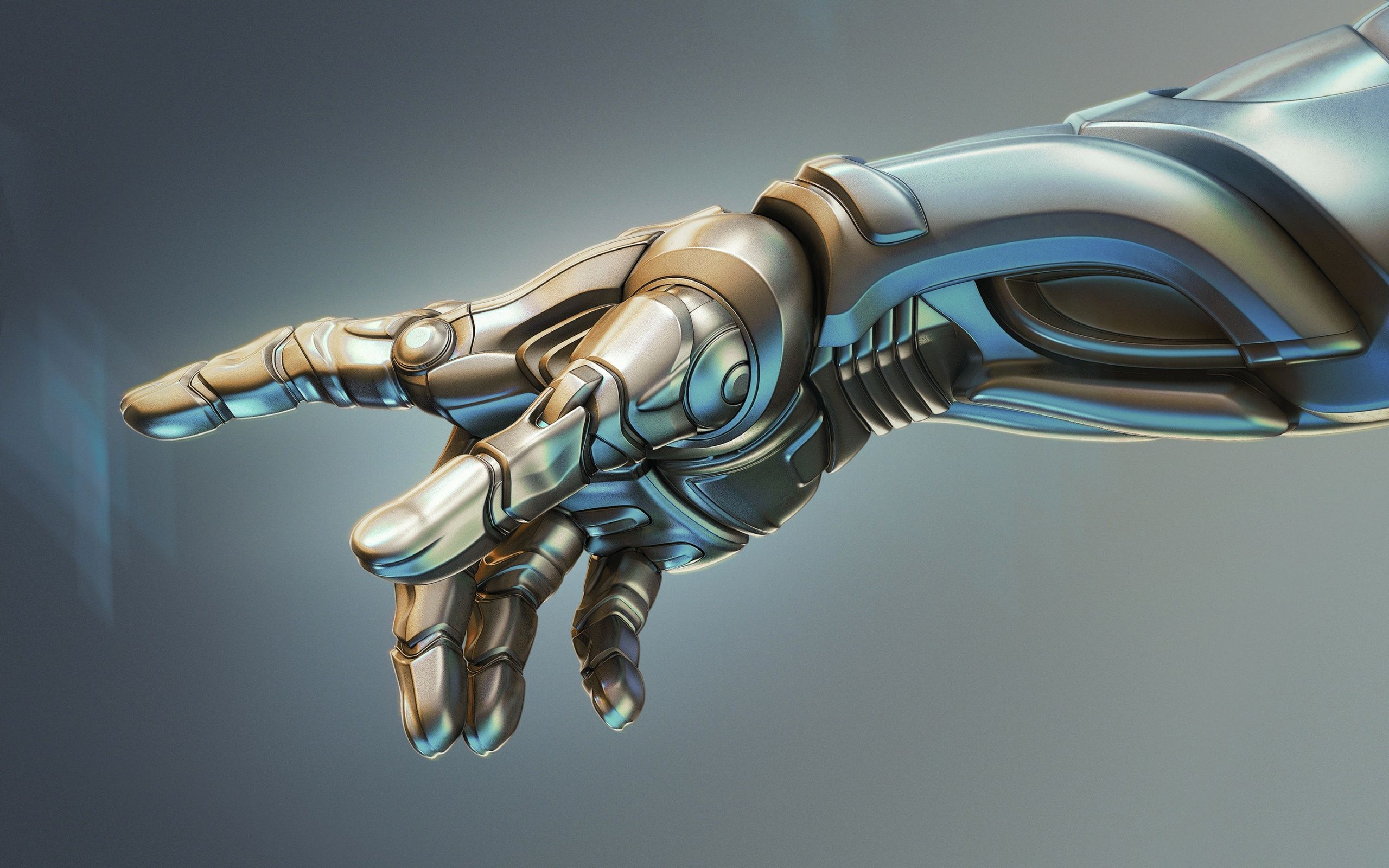 2560x1600 Wallpaper mechanism, robot, hands, cyborg for mobile and desktop, section фантастика, resolution 2560x1600
