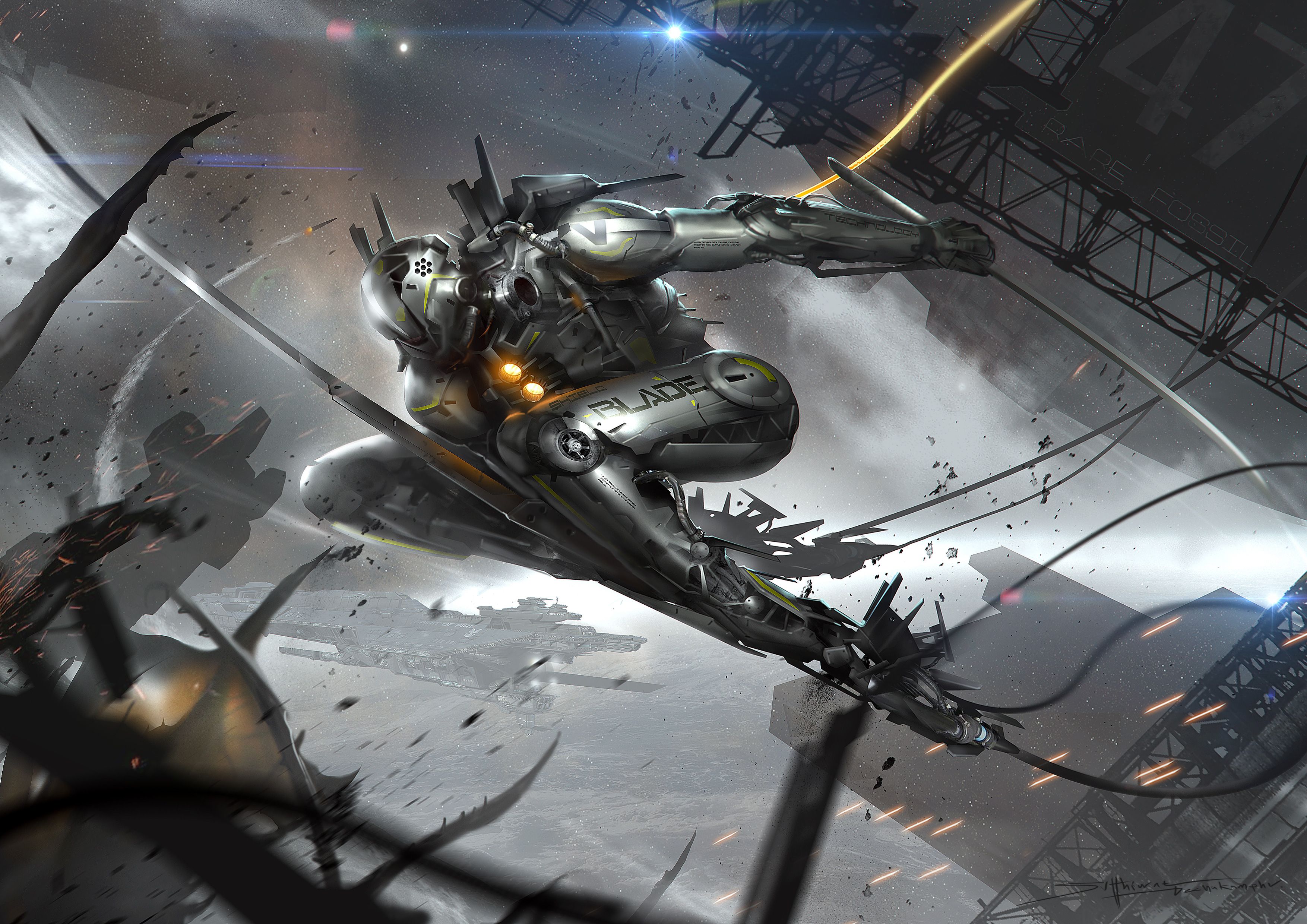 3508x2480 The Blade Concept Robot Humandriod Art Character Design Spaceshi Wallpaper, HD Artist Wallpaper, 4k Wallpaper, Image, Background, Photos and Picture
