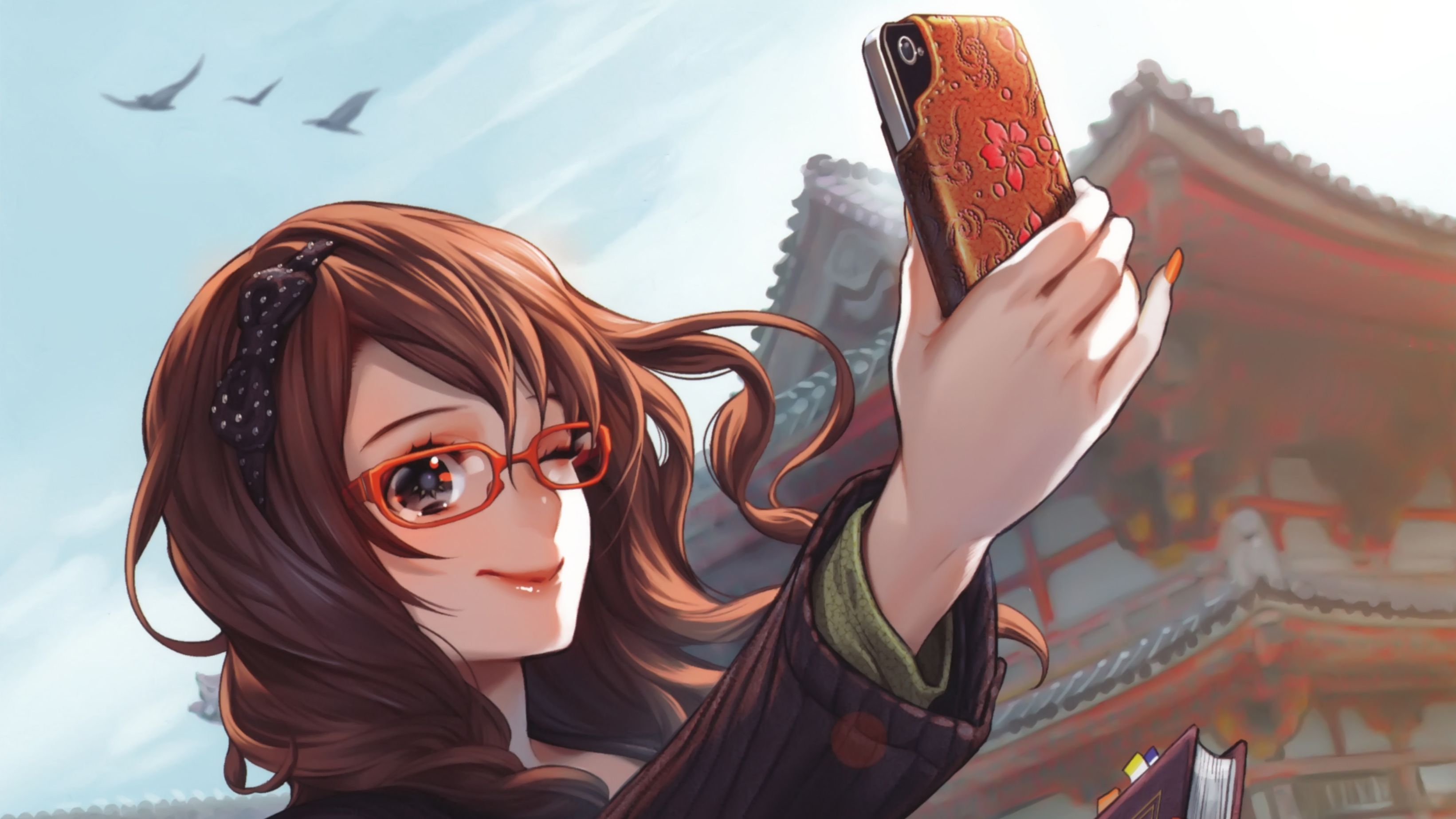 3283x1847 Anime Girl Taking Selfie Wallpaper, HD Anime Wallpaper, 4k Wallpaper, Image, Background, Photos and Picture