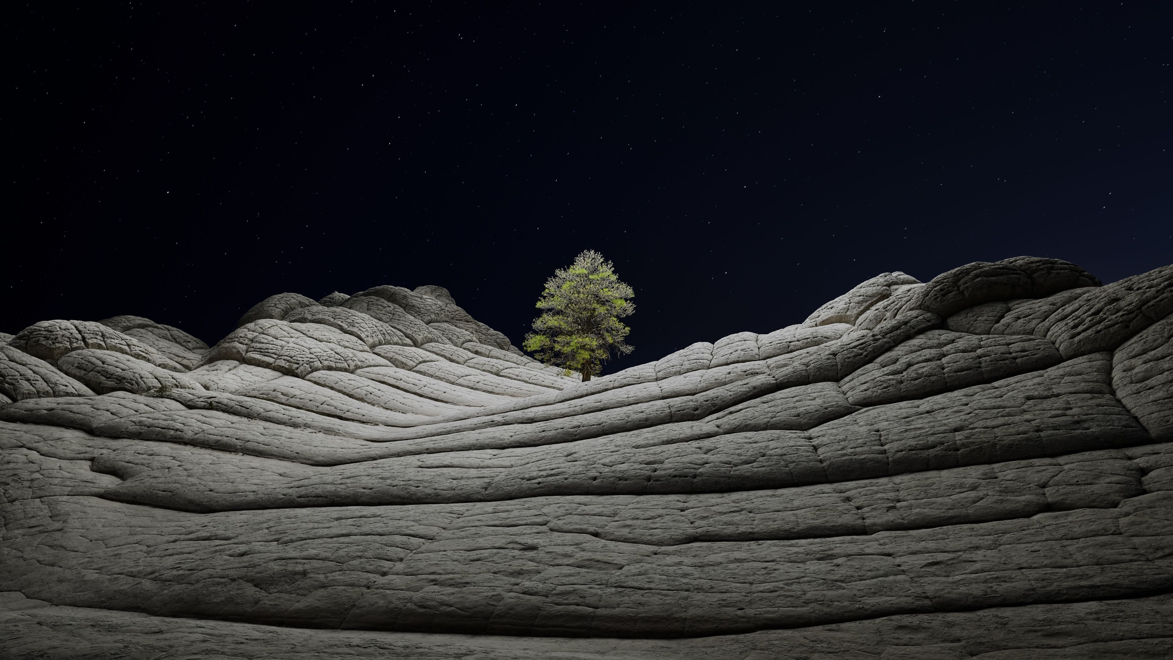 3840x2160 macOS Big Sur Wallpaper 4K, Dark aesthetic, Stock, Night
